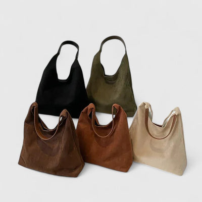 Oversized Veloursleder-Hobo-Tasche mit weitem Oberteil für Damen