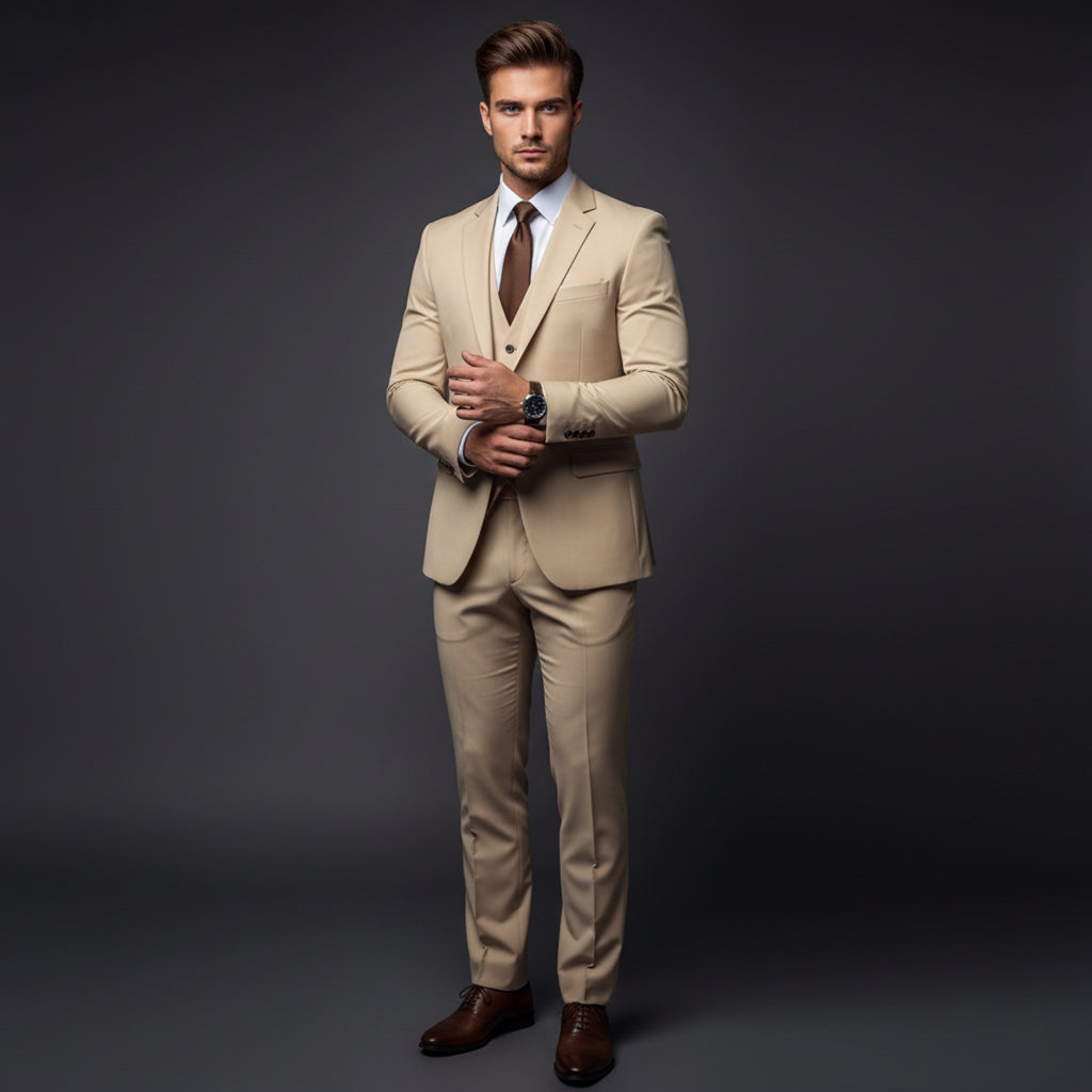 Herrenanzug 3-teilig Elegant für Hochzeitsgäste - Stilvolle Anzüge Herren für besondere Anlässe
