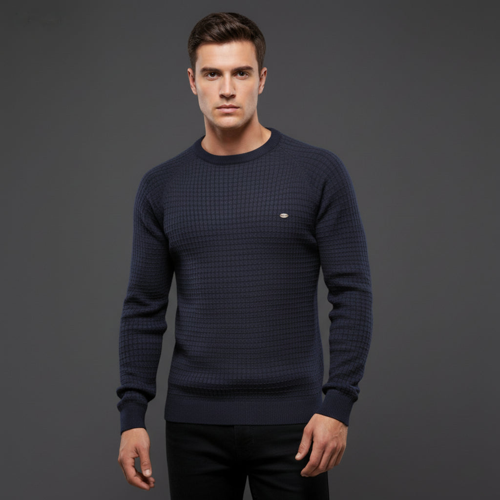 Herren Strickpullover Rundhals Gemütlich Stylisch für Kalte Tage