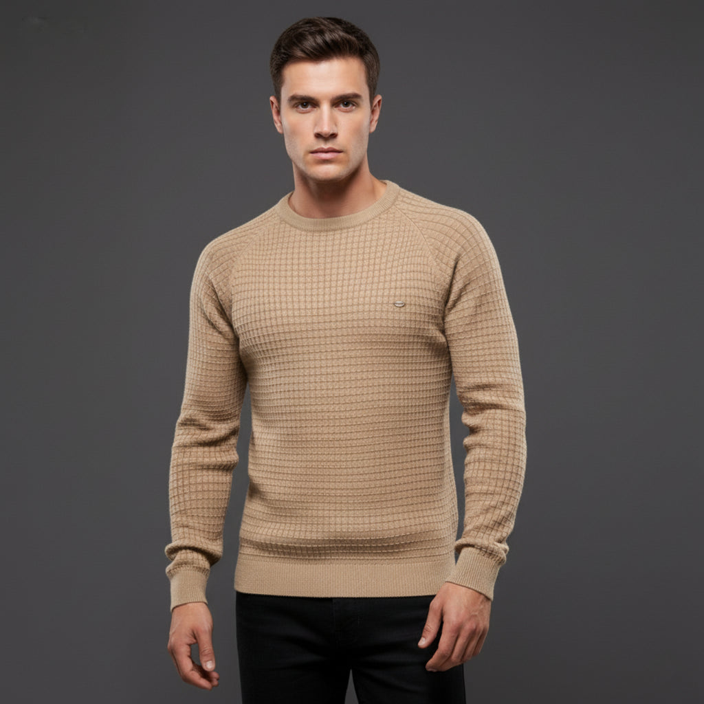 Herren Strickpullover Rundhals Gemütlich Stylisch für Kalte Tage