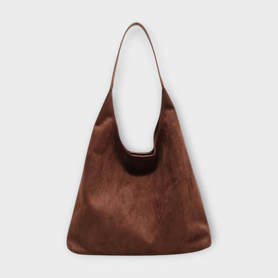 Slouchy Hobo-Schultertasche aus weichem Wildleder für Damen