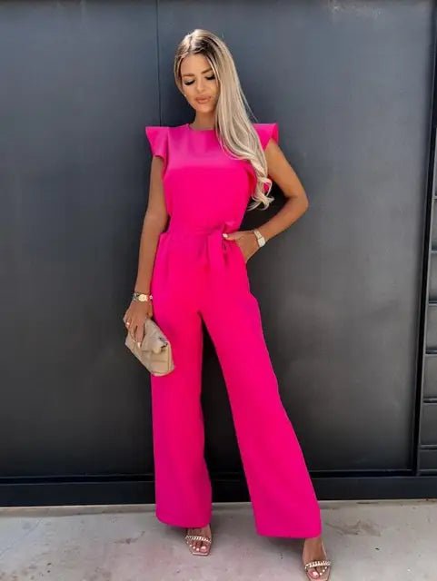 Damen Jumpsuit Mit Gerüschten Ärmeln Für Hochzeit Eleganter Schnitt 3