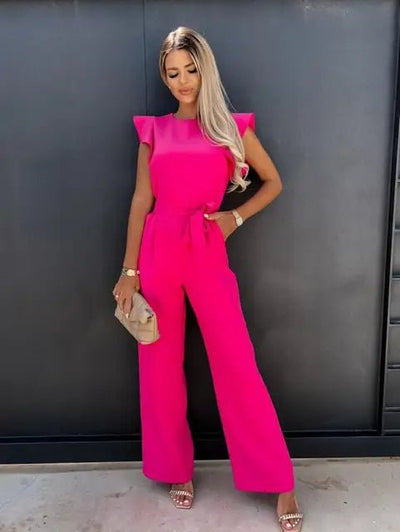 Damen Jumpsuit Mit Gerüschten Ärmeln Für Hochzeit Eleganter Schnitt 3