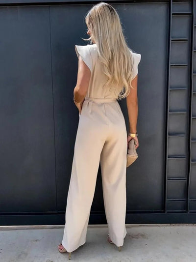 Damen Jumpsuit Mit Gerüschten Ärmeln Für Hochzeit Eleganter Schnitt 5