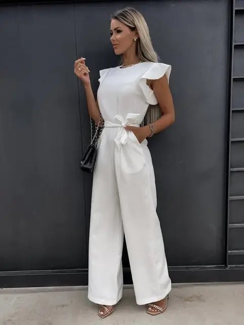 Damen Jumpsuit Mit Gerüschten Ärmeln Für Hochzeit Eleganter Schnitt 6