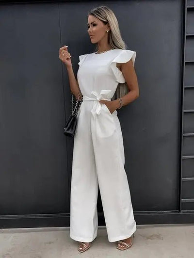 Damen Jumpsuit Mit Gerüschten Ärmeln Für Hochzeit Eleganter Schnitt 6