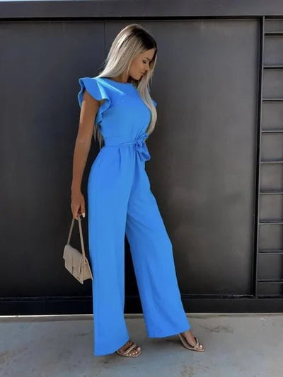 Damen Jumpsuit Mit Gerüschten Ärmeln Für Hochzeit Eleganter Schnitt 7