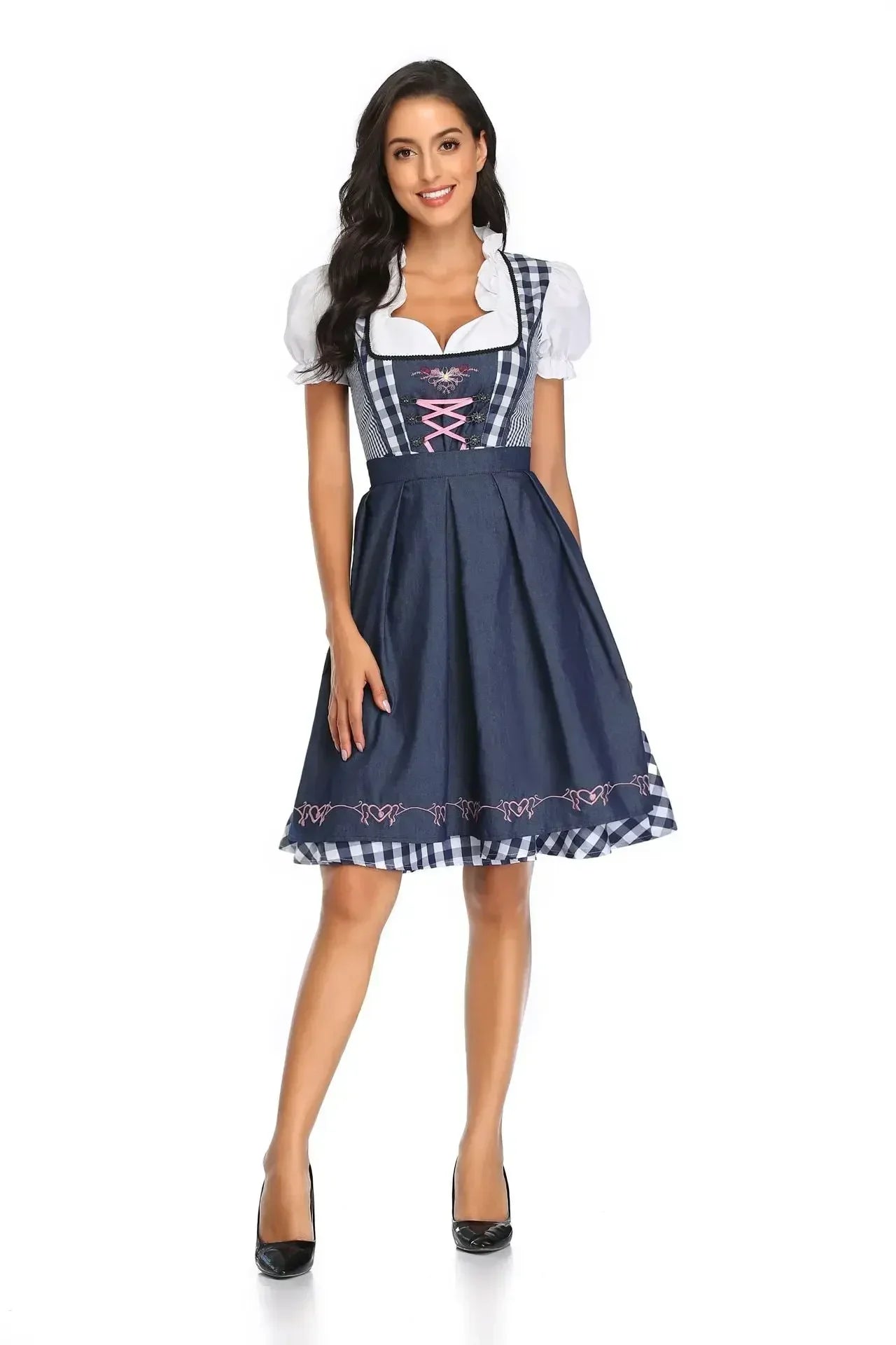 Dirndlkleid 38 mit Schürze für Damen – Traditionelles Oktoberfest Outfit, Ideal für Karneval und Feste 3