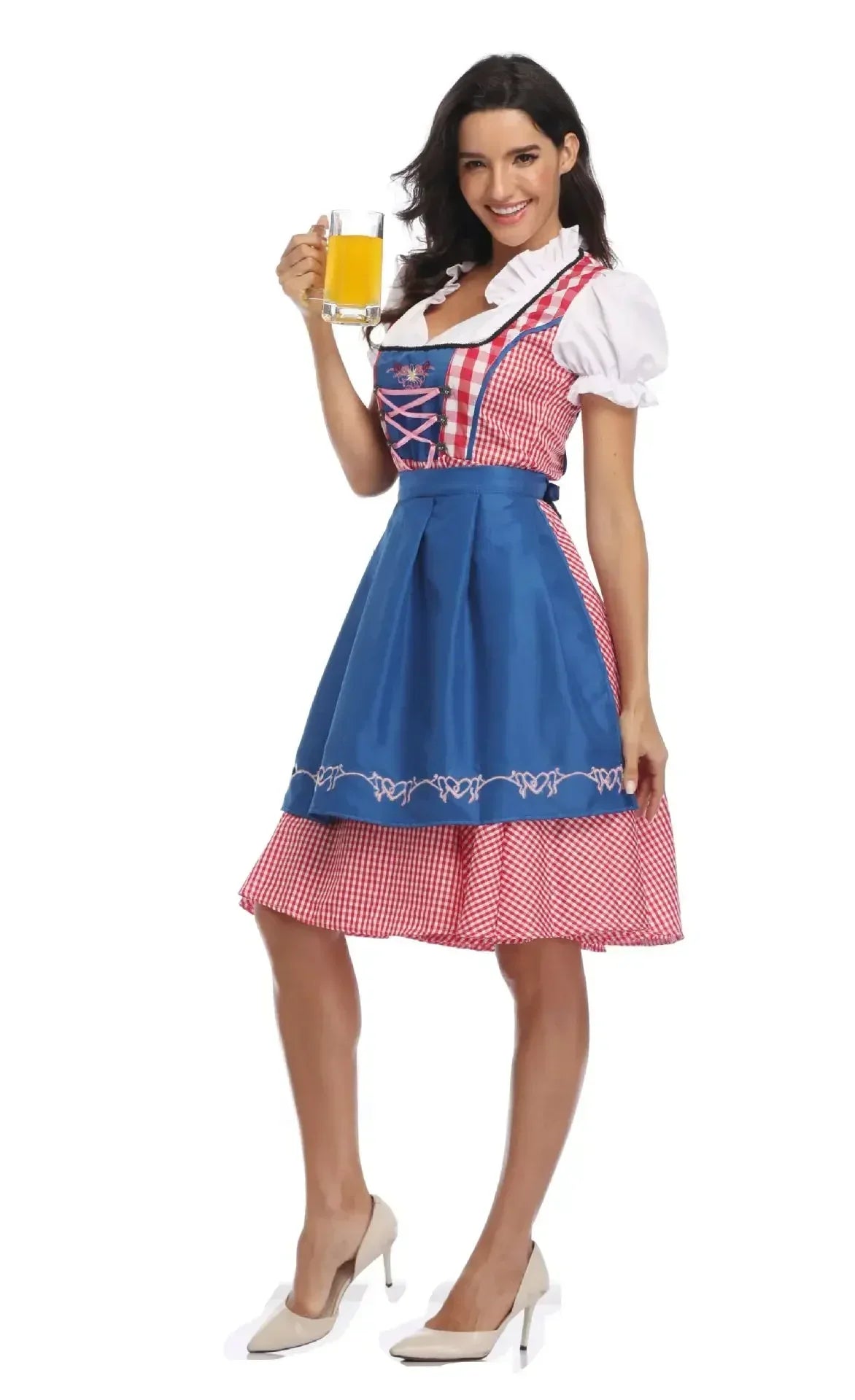Dirndlkleid 38 mit Schürze für Damen – Traditionelles Oktoberfest Outfit, Ideal für Karneval und Feste 4
