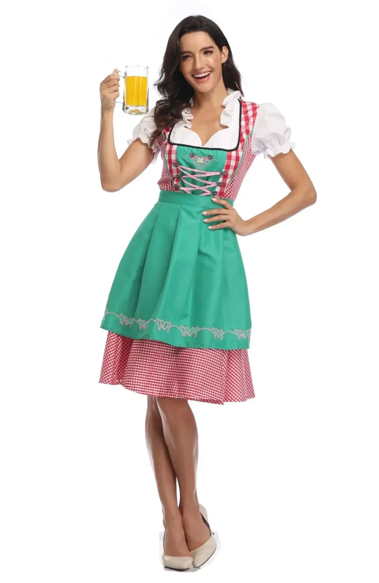 Dirndlkleid 38 mit Schürze für Damen – Traditionelles Oktoberfest Outfit, Ideal für Karneval und Feste 5
