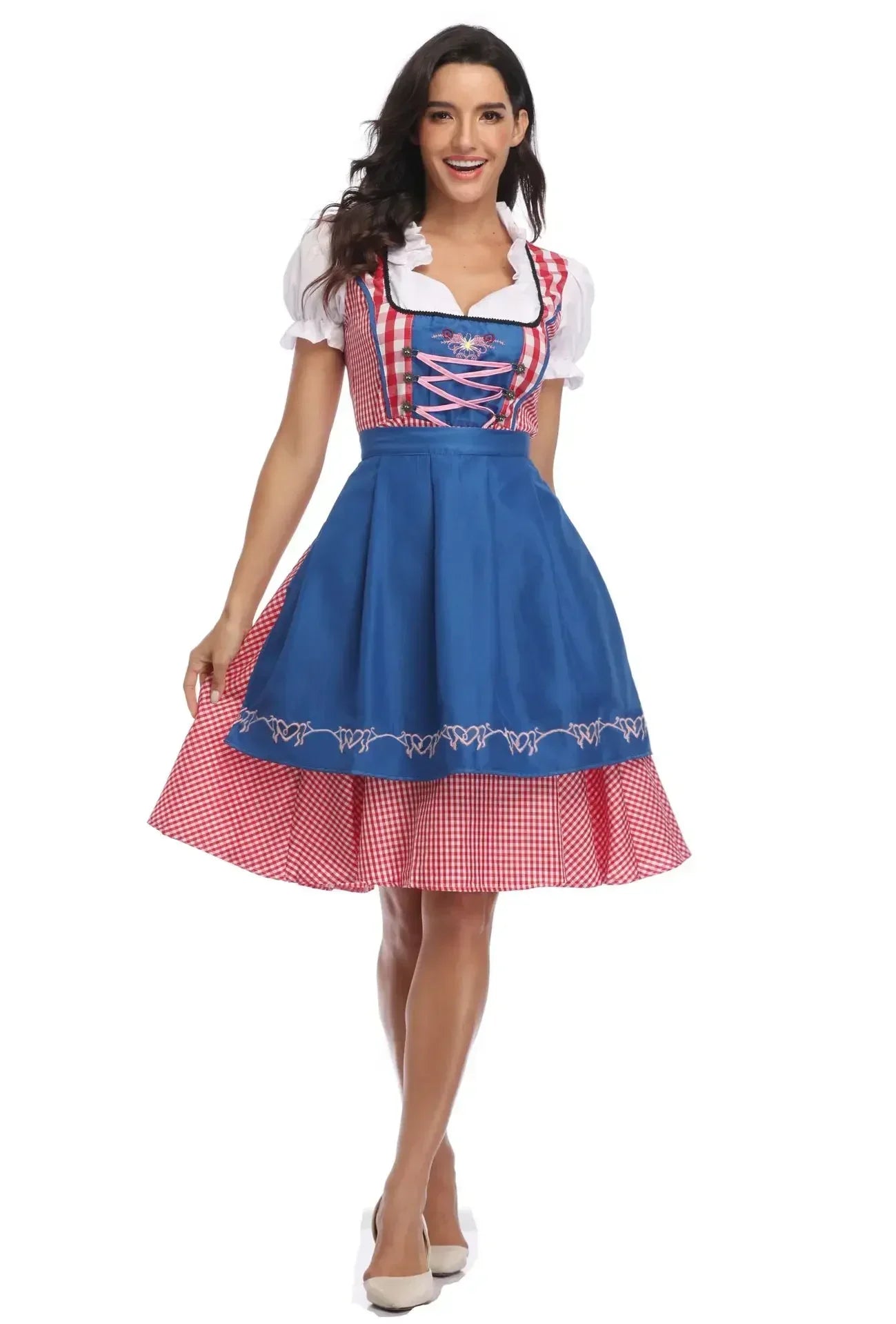 Dirndlkleid 38 mit Schürze für Damen – Traditionelles Oktoberfest Outfit, Ideal für Karneval und Feste 7