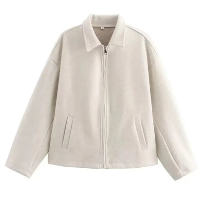 Elegante Wolljacke für Damen – Stilvolle Herbstmode mit Reißverschluss 0
