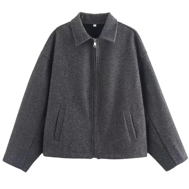 Elegante Wolljacke für Damen – Stilvolle Herbstmode mit Reißverschluss 8
