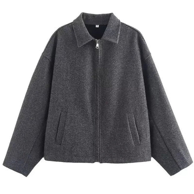 Elegante Wolljacke für Damen – Stilvolle Herbstmode mit Reißverschluss 8