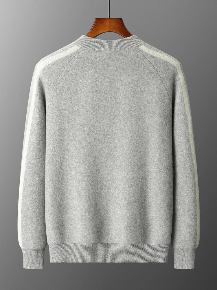 Herren Cardigan aus 100% Kaschmir mit Reißverschluss - Hochwertiger, warmer Strick 5