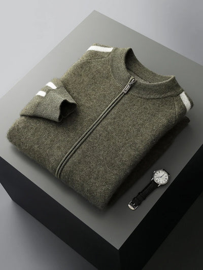 Herren Cardigan aus 100% Kaschmir mit Reißverschluss - Hochwertiger, warmer Strick 7