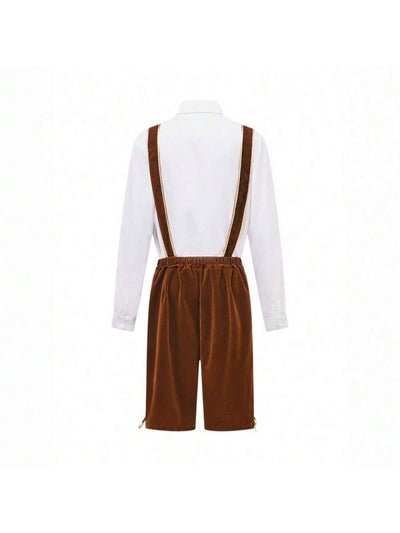 Herren Lederhosen Set mit Langarmhemd für Oktoberfest 1