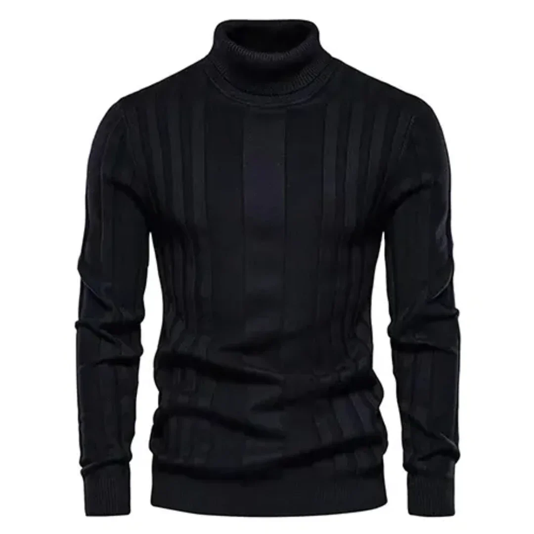 Herren Rollkragen Pullover Strick Klassisch Warm für Winter 2