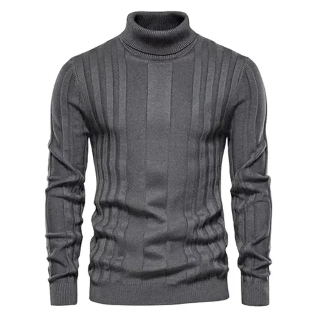 Herren Rollkragen Pullover Strick Klassisch Warm für Winter 3