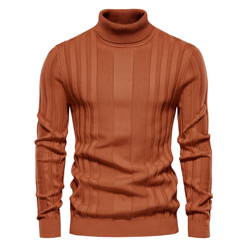 Herren Rollkragen Pullover Strick Klassisch Warm für Winter 4