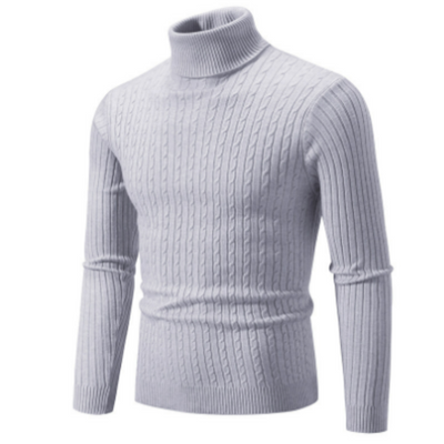Herren Rollkragen Pullover Strick Winter Warm Eleganz Komfort 2