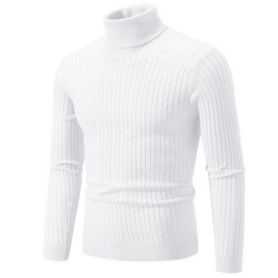 Herren Rollkragen Pullover Strick Winter Warm Eleganz Komfort 3