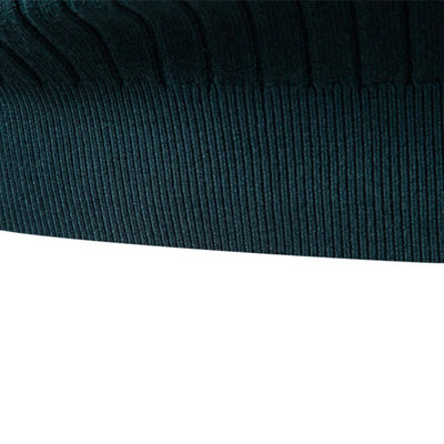 Herren Rollkragen Pullover Strick mit Gestreiften Akzenten für Winter 4