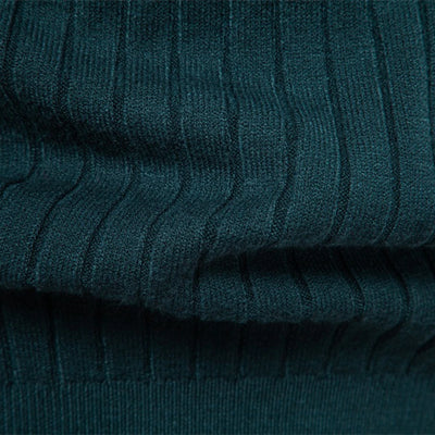Herren Rollkragen Pullover Strick mit Gestreiften Akzenten für Winter 5