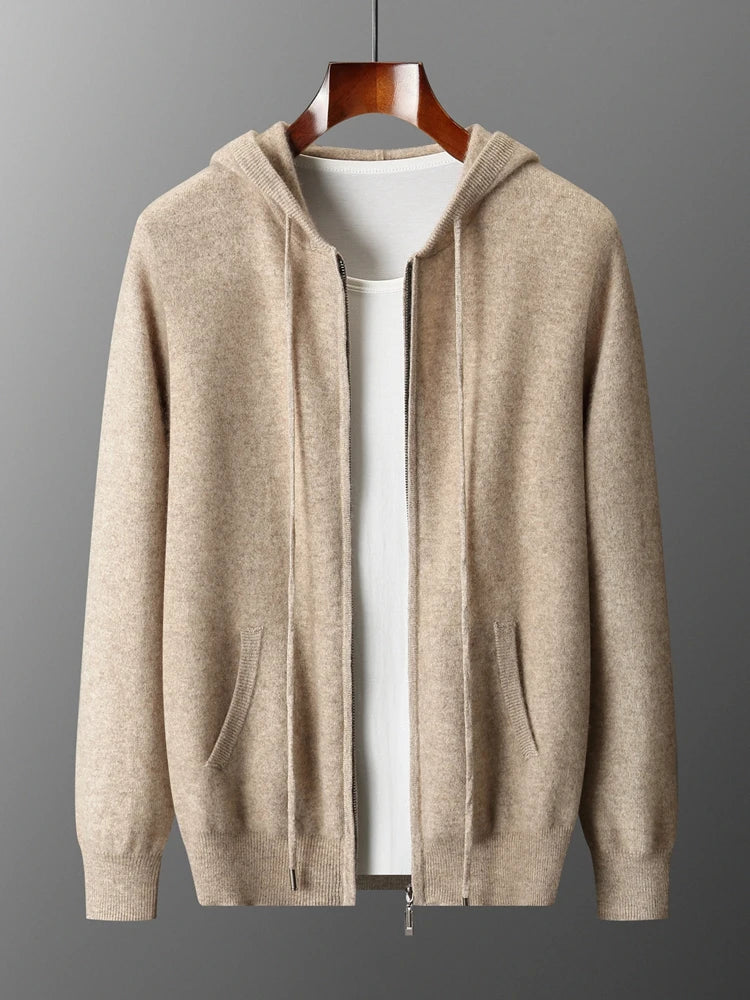 Herren Strickjacke aus Merinowolle mit Taschen 0