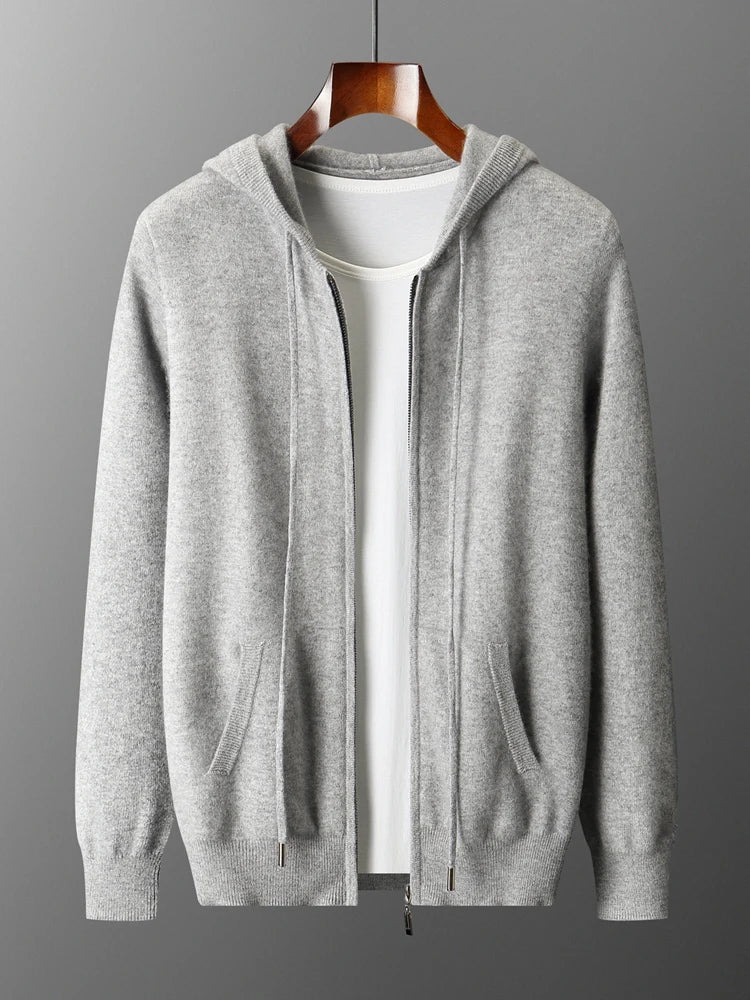 Herren Strickjacke aus Merinowolle mit Taschen 1