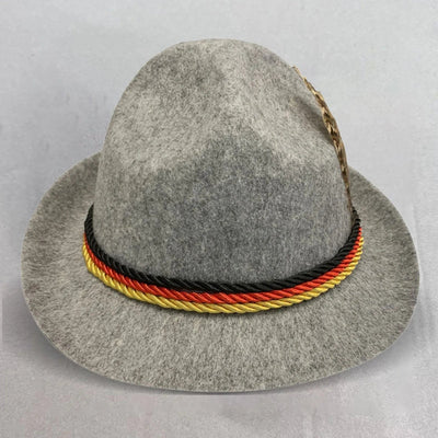 Herren Trachtenhut Oktoberfest mit Kordel und Feder 3