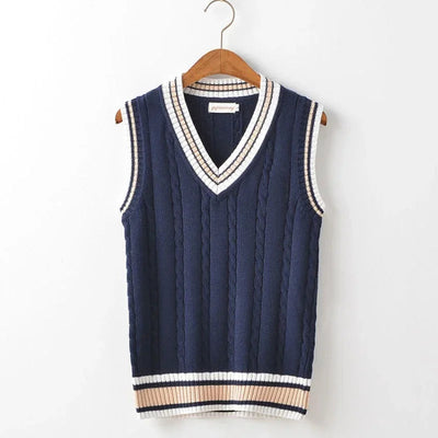 Herren Weste V-Ausschnitt Klassisch, Elegante Strickweste für Herren, Bequem und Warm 2
