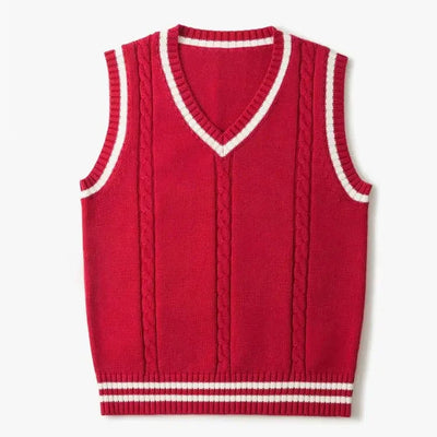 Herren Weste V-Ausschnitt Klassisch, Elegante Strickweste für Herren, Bequem und Warm 7
