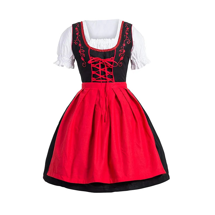 Plus Size Damen Mittelalter Kleid – Elegantes Dirndl für Oktoberfest und Cosplay in M-5XL, Festliche Kleider für Damen 9