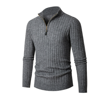 Strick Pullover Herren Mit Halbem Reißverschluss Ergonomische Passform 0