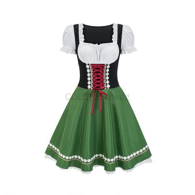 Traditionelles Oktoberfest Kleid für Damen – Dirndl mit Schürze, Hochwertiger Baumwollmix, Verschiedene Farben & Größen S-XL 4