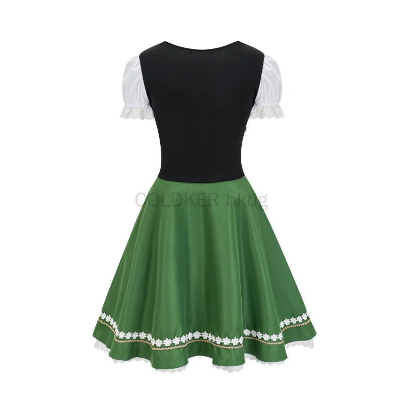 Traditionelles Oktoberfest Kleid für Damen – Dirndl mit Schürze, Hochwertiger Baumwollmix, Verschiedene Farben & Größen S-XL 5