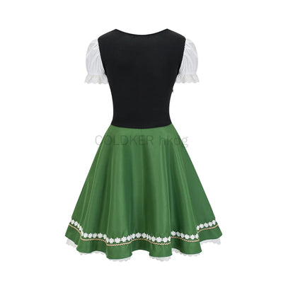 Traditionelles Oktoberfest Kleid für Damen – Dirndl mit Schürze, Hochwertiger Baumwollmix, Verschiedene Farben & Größen S-XL 5