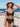 Damen Bikini-Set mit hoher Taille und Boho-Muster für Strand